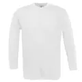 B&C T-Shirt 100% BW langarm weiß 185g