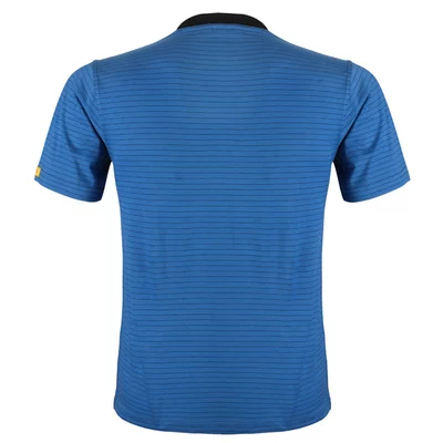ESD-T-Shirt kobaltblau mit Brusttasche