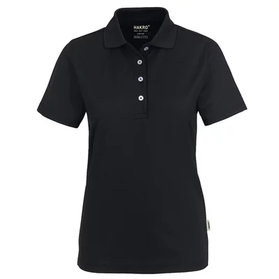 Damen-Polo-Shirt Hakro Coolmax® 206 schwarz