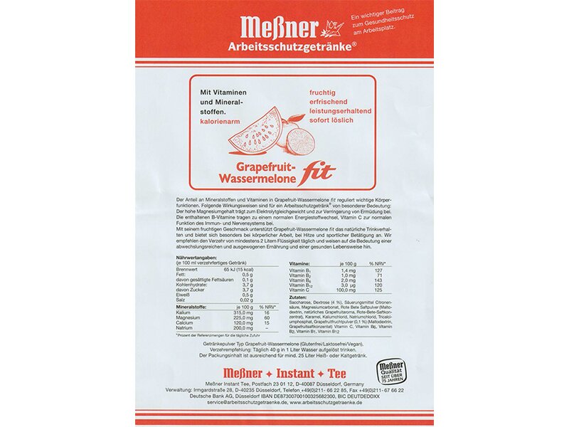 Produktbild Me&szlig;ner Grapefruit-Wassermelone fit 1KG