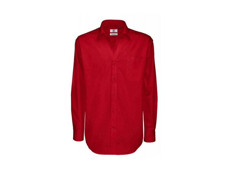 Produktbild B&C Hemd langarm deep red Gr.XL