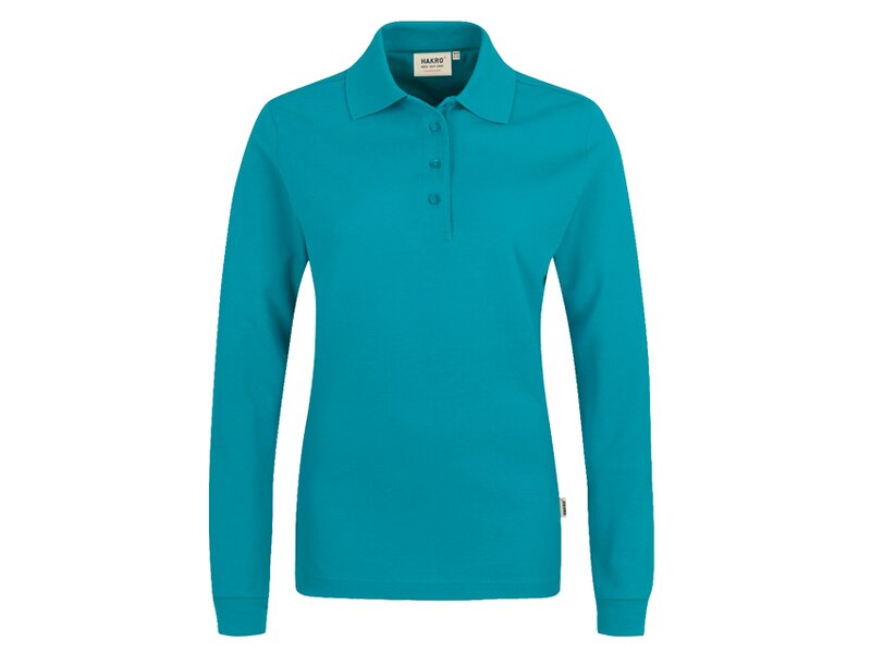 Produktbild Damen-Longsleeve-Poloshirt smaragd M