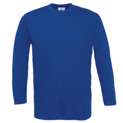 B&C T-Shirt 100% BW langarm kornblau 185g