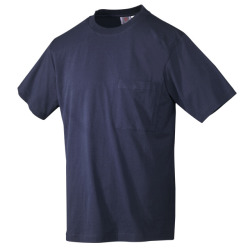 T-Shirt mit Brusttasche marine 160g
