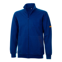 ESD-Sweat-Jacke kobaltblau mit Brusttasche