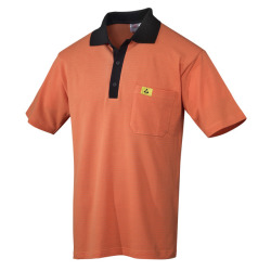 ESD-Polo Pique Shirt orange/schwarz