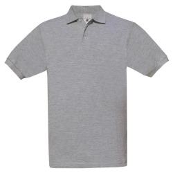 Polo-Shirt 100% Baumwolle heather grau